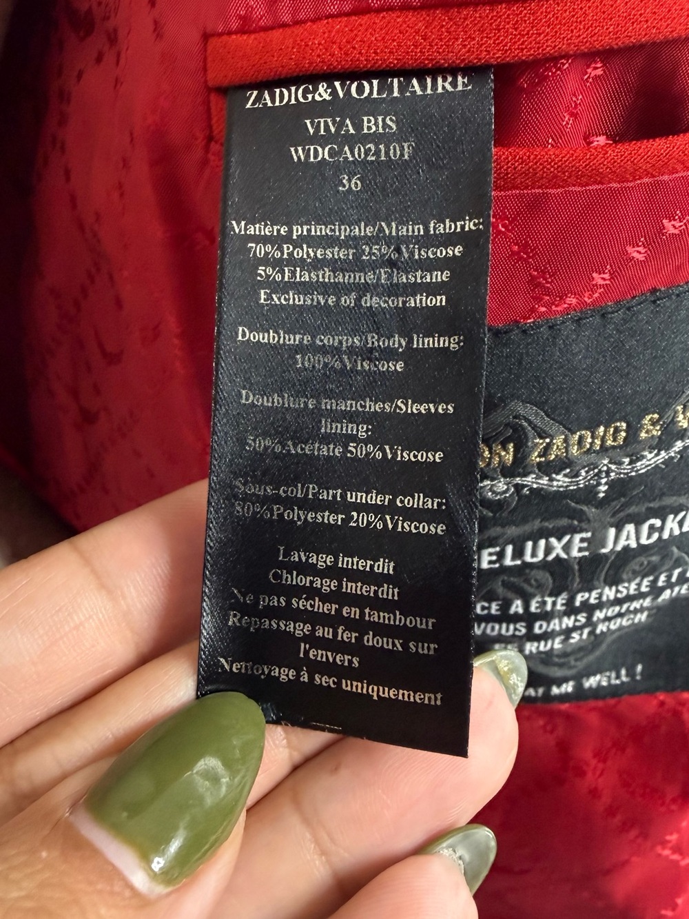 Zadig 'ROCK' Red Blazer - Picture 8 of 10
